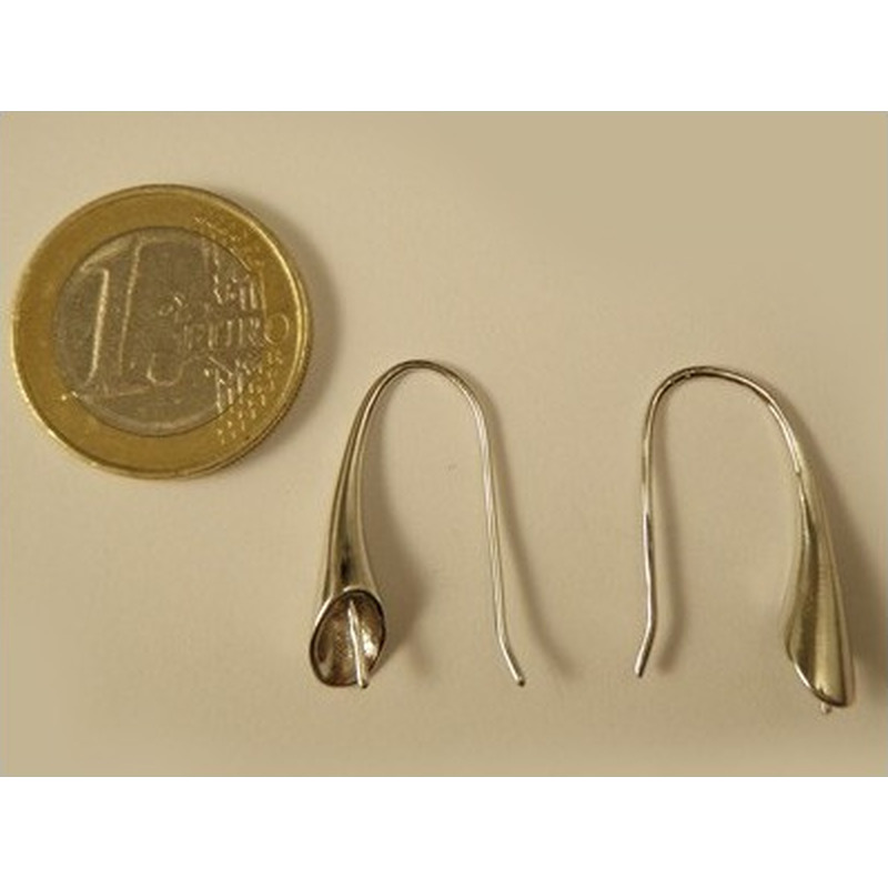 Ohrhaken 26mm (2 Stk), Metall silberfarben