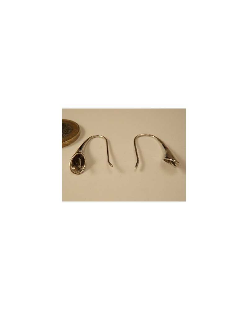 Ohrhaken 26mm (2 Stk), Metall silberfarben