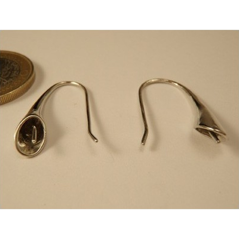 Ohrhaken 26mm (2 Stk), Metall silberfarben