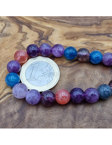 Bergkristallkette 8mm bunt