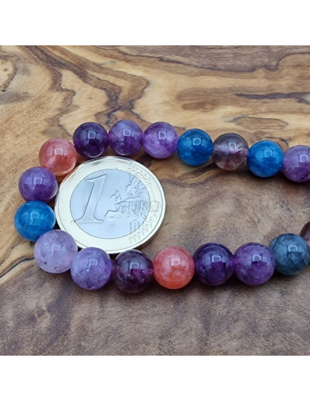 Bergkristallkette 8mm bunt