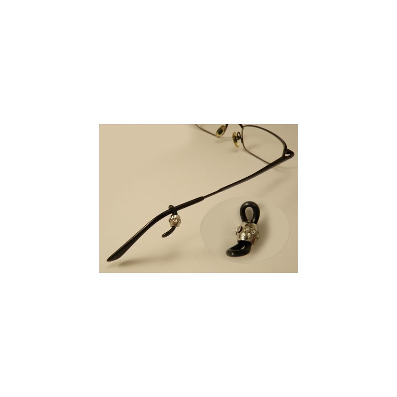 Brillenhalter (2 Stk), Metall silberfarben