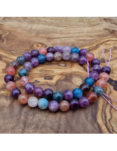 Bergkristallkette 8mm bunt