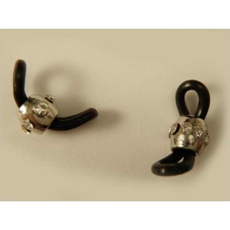 Brillenhalter (2 Stk), Metall silberfarben