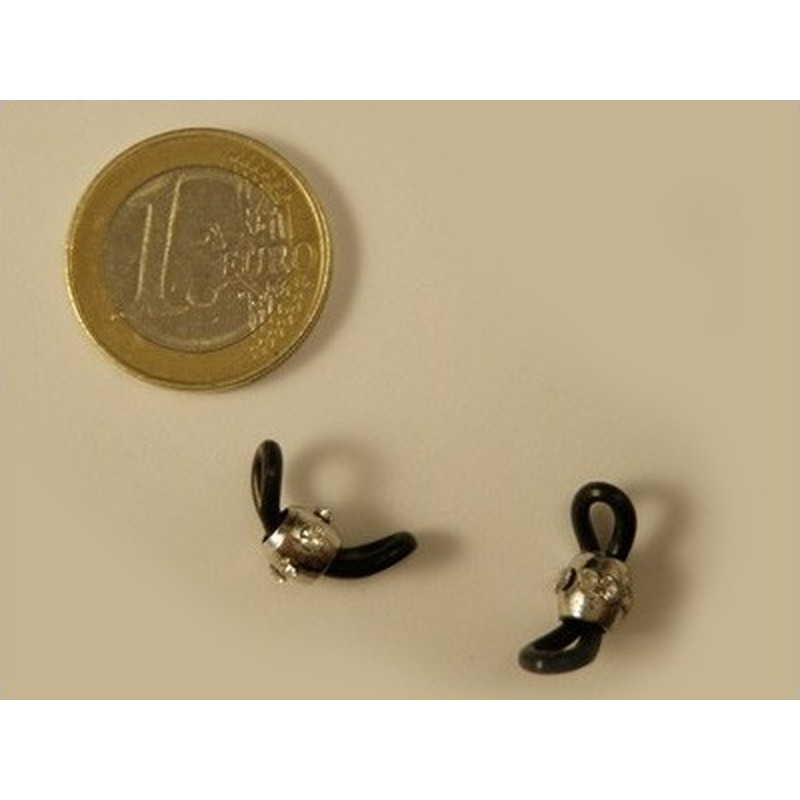 Brillenhalter (2 Stk), Metall silberfarben