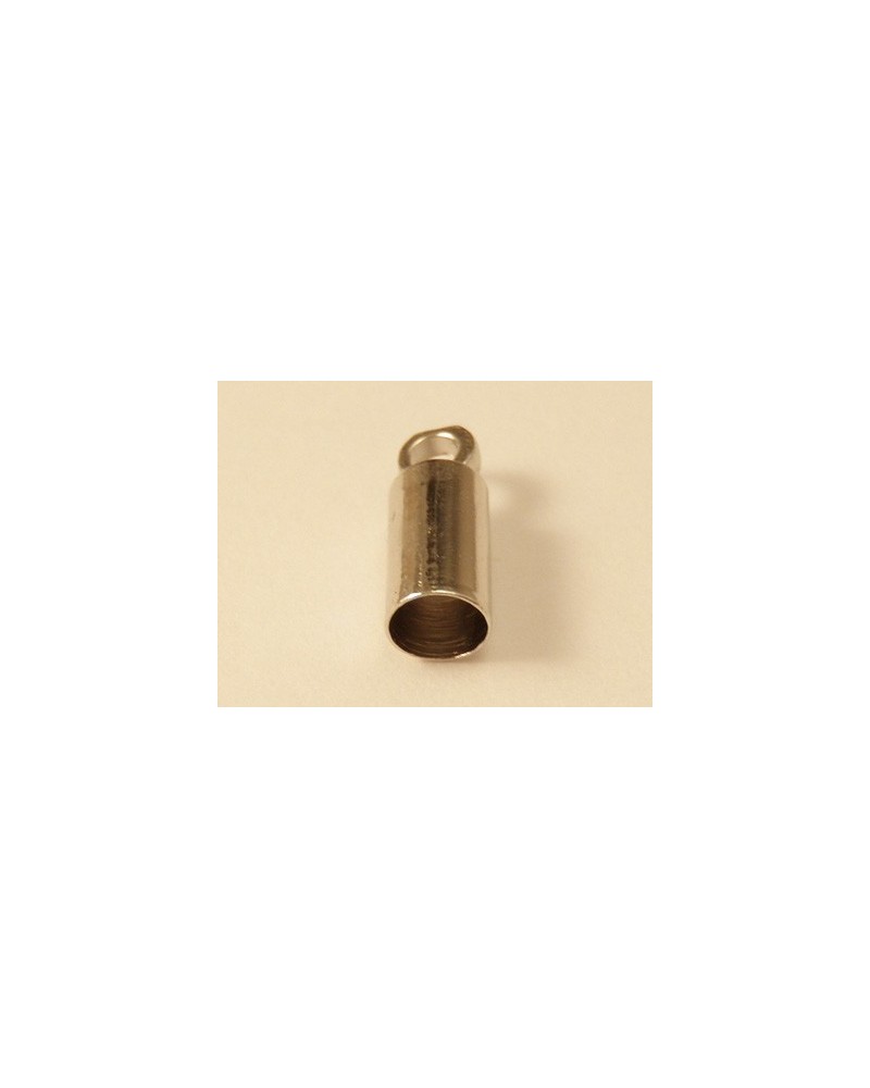 Bandende 3mm (2 Stk), Messing silberfarben