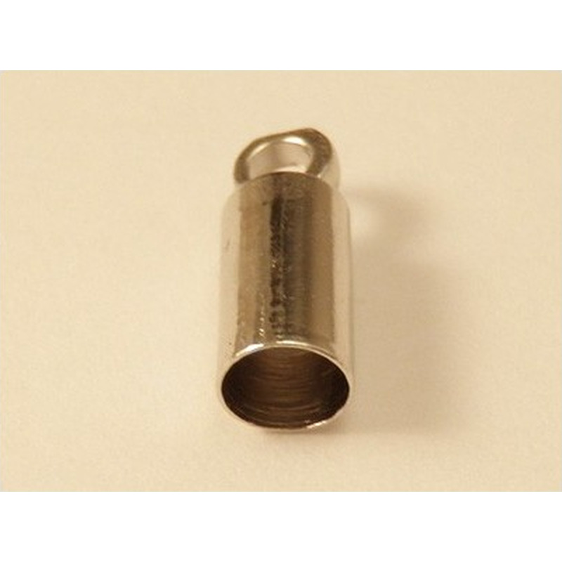 Bandende 3mm (2 Stk), Messing silberfarben