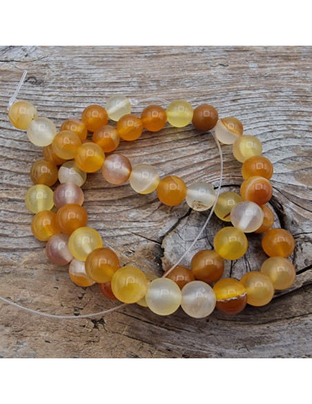 Achat-Carneolkette 8mm