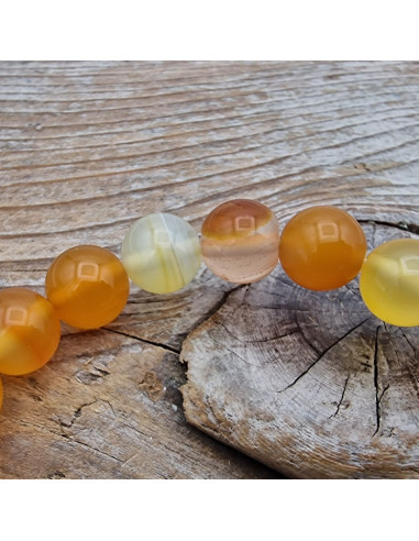 Achat-Carneolkette 8mm