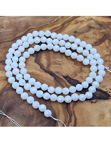 Zirkoniakette schneeweiß-stark funkelnd-facettiert 4mm