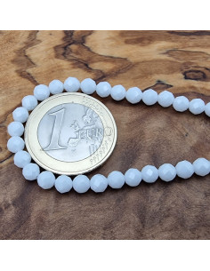 Zirkoniakette schneeweiß-stark funkelnd-facettiert 4mm 2