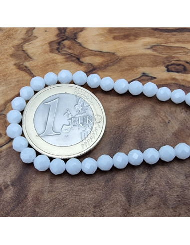 Zirkoniakette schneeweiß-stark funkelnd-facettiert 4mm