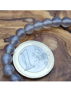 grauer Chalcedonkette 6mm 2