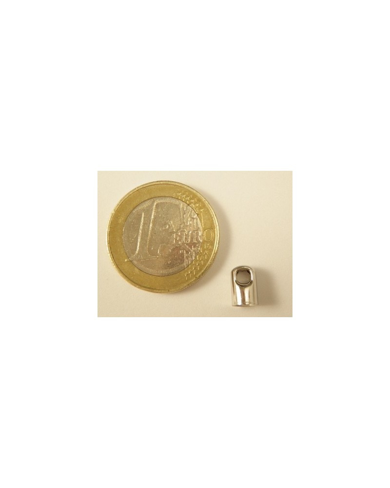 Bandende 4.5mm (2 Stk), Messing silberfarben