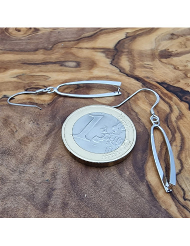 2 Stk. Ohrhaken Perlenclip, 925 Silber rhodiniert