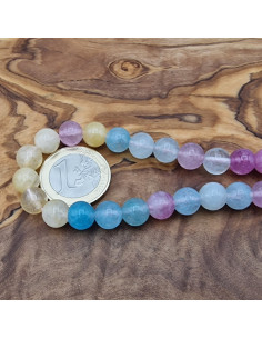 Bergkristallkette 8mm bunt 2