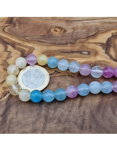 Bergkristallkette 8mm bunt