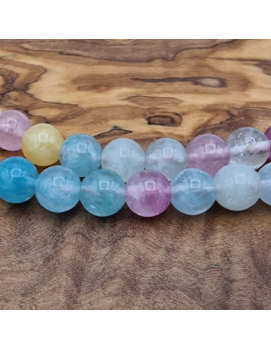 Bergkristallkette 8mm bunt