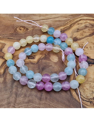 Bergkristallkette 8mm bunt