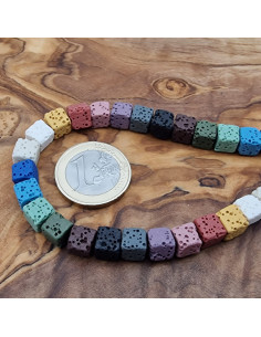 Lavakette 6x6mm multicolor 2