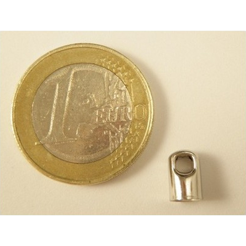 Bandende 3.5mm (2 Stk), Messing silberfarben