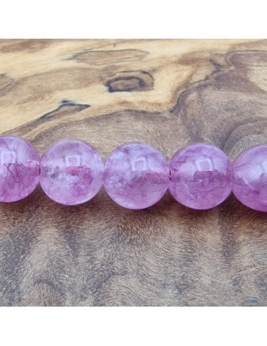 Bergkristallkette 8mm pink