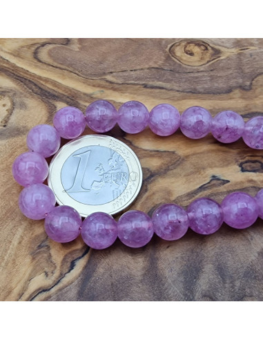 Bergkristallkette 8mm pink