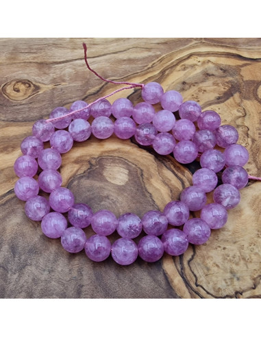 Bergkristallkette 8mm pink