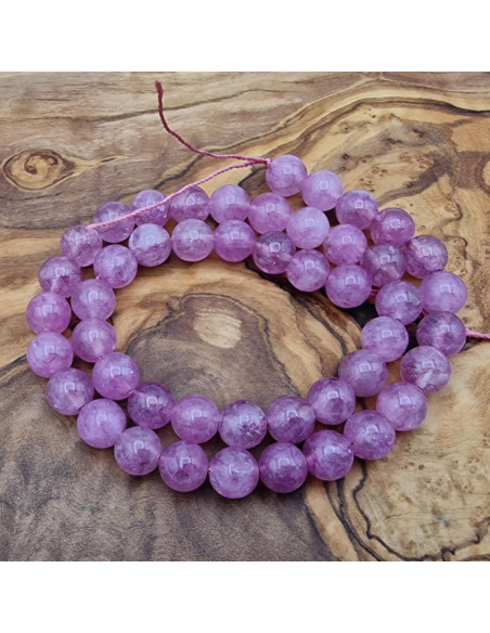 Bergkristallkette 8mm pink