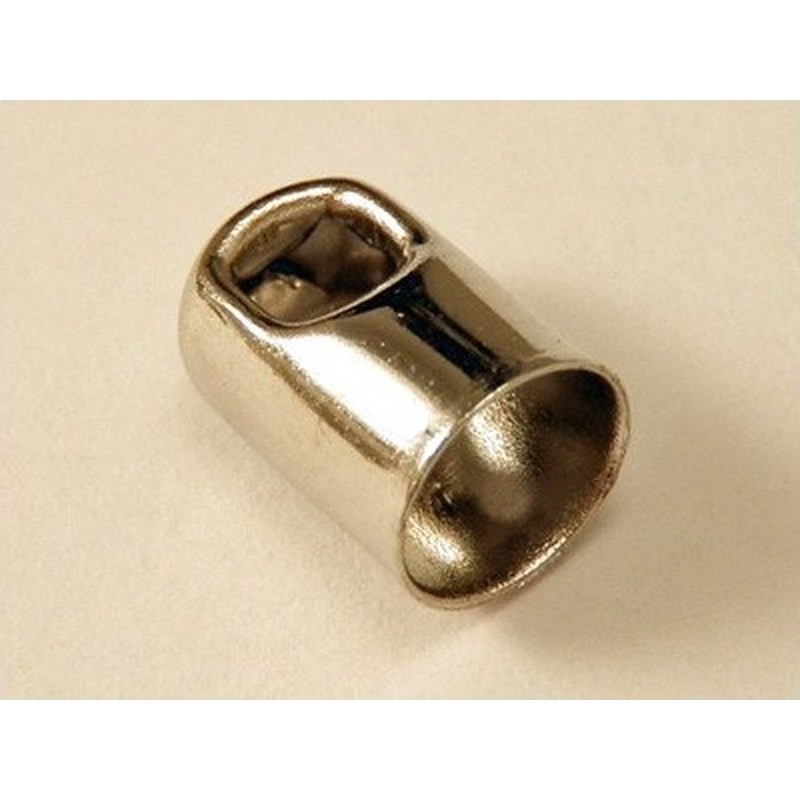 Bandende 2.5mm (2 Stk), Messing silberfarben