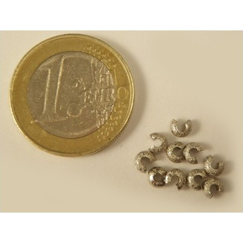 Kaschierkalotte 3mm, silberfarben, 10 Stk