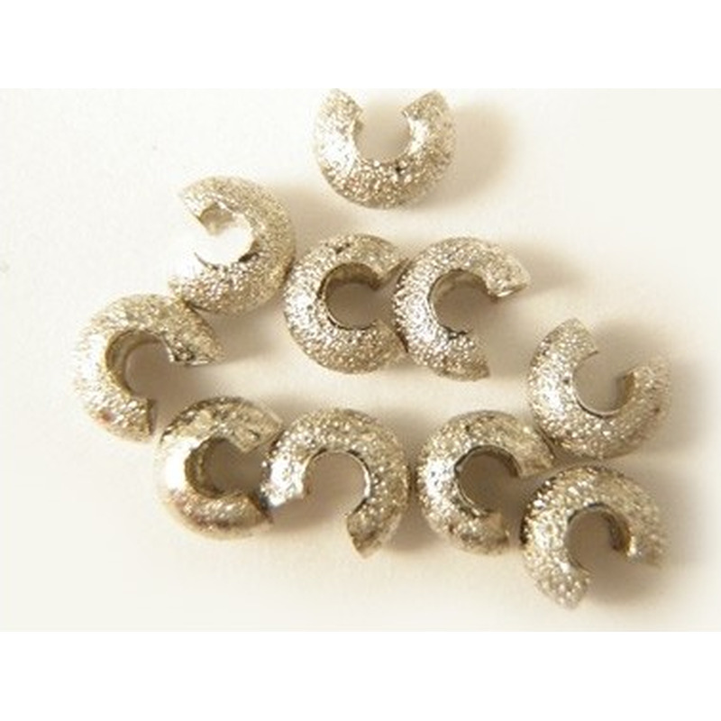 Kaschierkalotte 3mm, silberfarben, 10 Stk