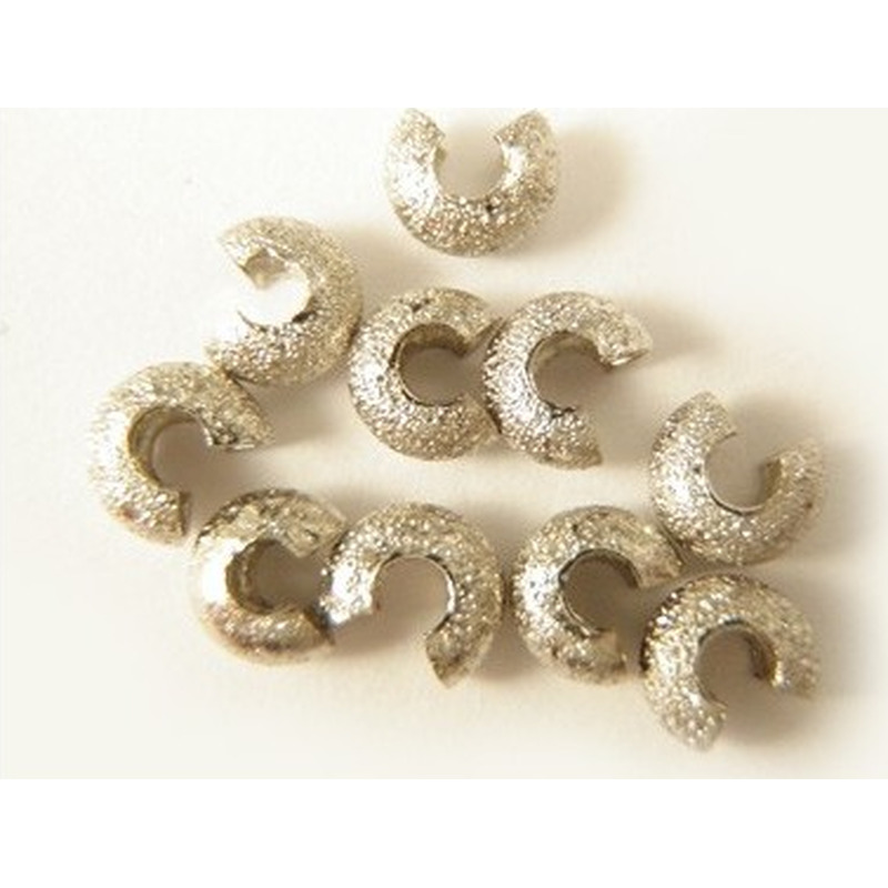 Kaschierkalotte 3mm, silberfarben, 10 Stk