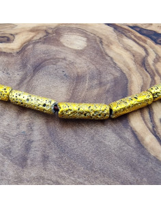 Blutsteinkette Gold (Hämatit) Lavalook 4x14mm