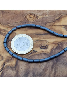 Blutsteinkette (Hämatit) matt 3x5mm 2