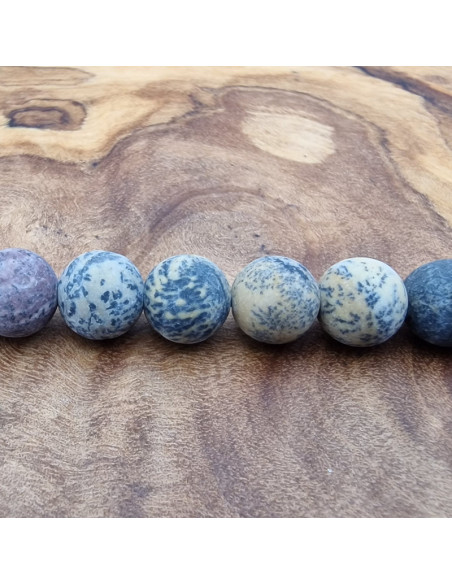 Dendritenjaspiskette matt 6mm