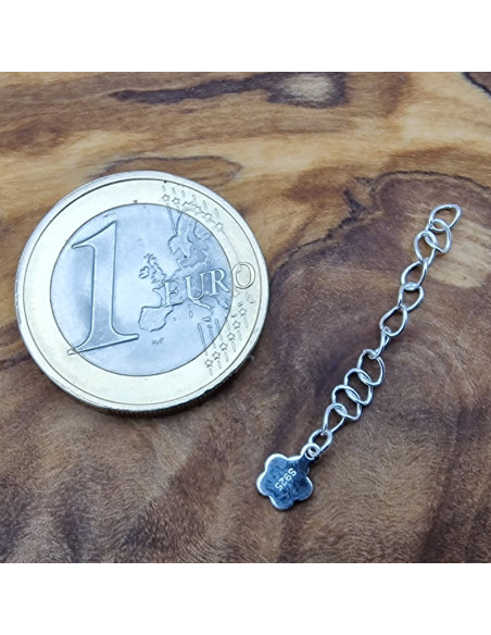 Verlängerungsketterl 2.5/38mm, 925 Silber rhodiniert