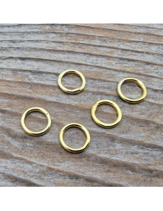 Ring 6mm, geschlossen, 925 Silber vergoldet