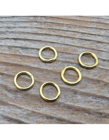 Ring 6mm, geschlossen, 925 Silber vergoldet