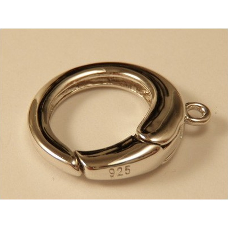 Schliesse 14mm, 925 Silber rhodiniert