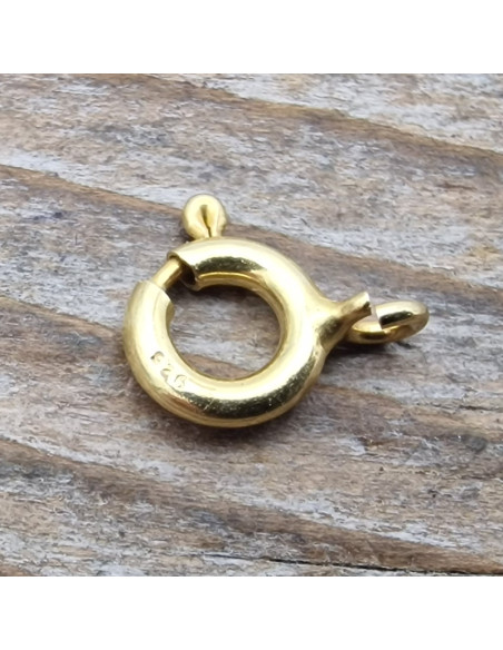 Federring 6mm, 925 Silber vergoldet