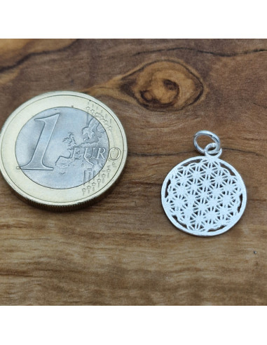 Blume des Lebens 15mm, 925 Silber