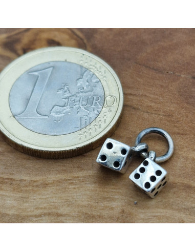 Charm Würfel 14mm, 925 Silber