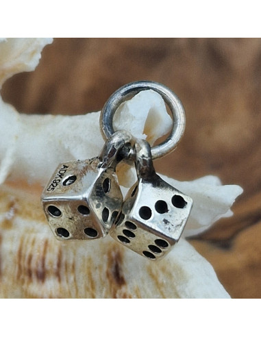 Charm Würfel 14mm, 925 Silber