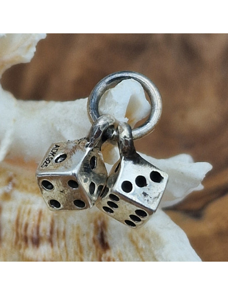 Charm Würfel 14mm, 925 Silber