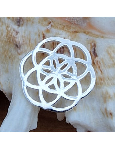 Zwischenteil-Link Samen des Lebens 14x1mm, 925 Silber