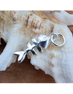 Charm Fisch 21mm, 925 Silber