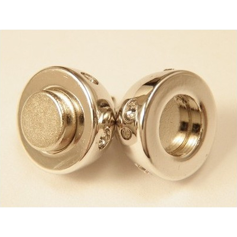 Magnetschliesse 9*15.5mm rhodiniert, Strass