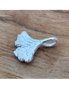 Charm Ginkgoblatt 8mm, 925 Silber 2