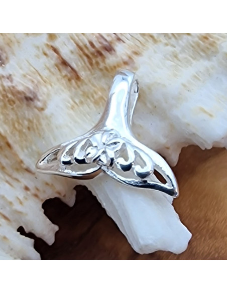 Charm Fischflosse 11x13mm, 925 Silber